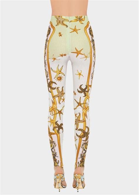 versace trésor de la mer print leggings|Versace TRÉSOR DE LA MER PRINT LEGGINGS .